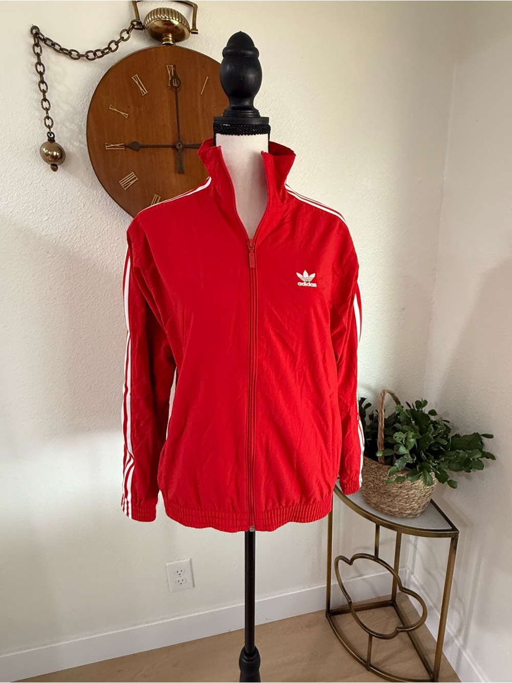 NWT Adidas Originals Lock Up Track Jacket Red White Trefoil XS ED7539